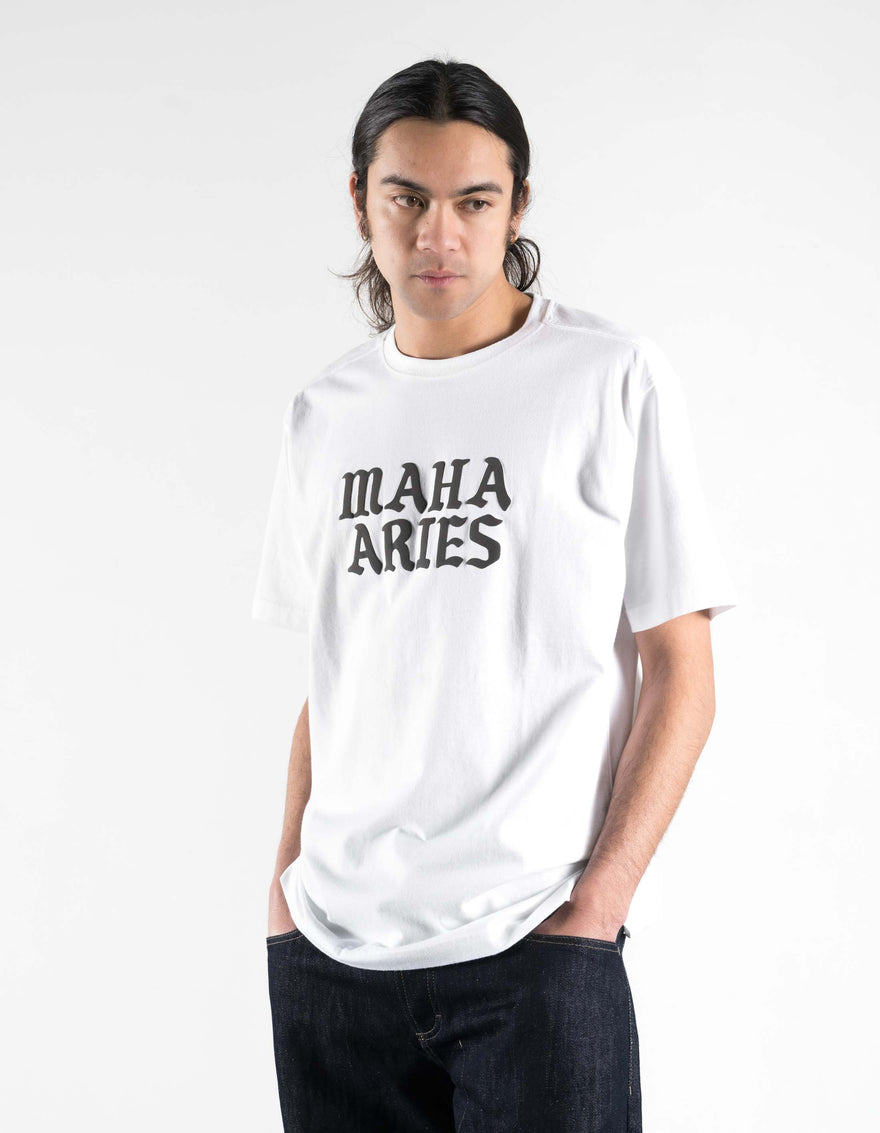7745 Maha Aries Organic Zodiac T-Shirt White