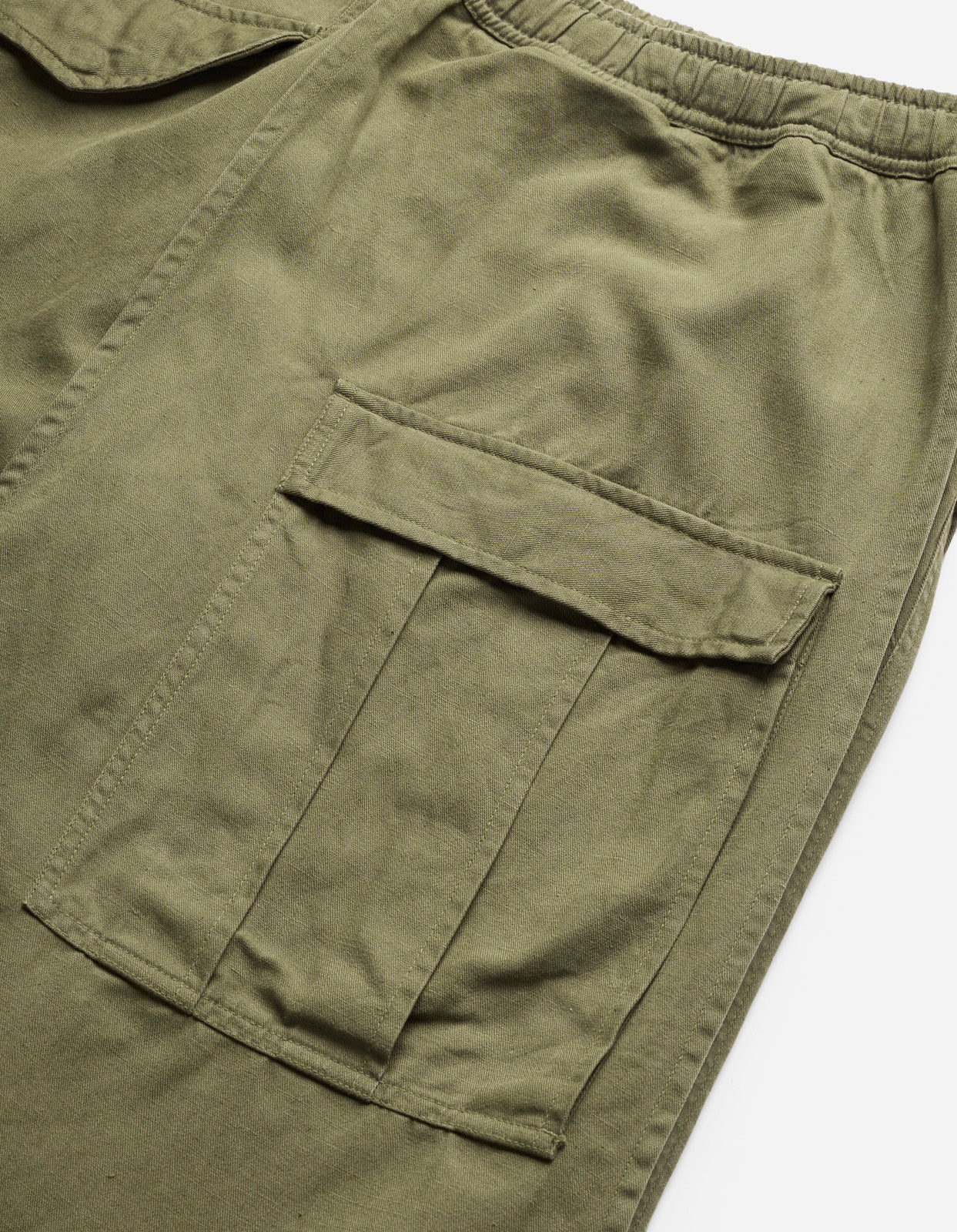 7398 WR Asym Cargo Hakama Pants Olive OG-107F
