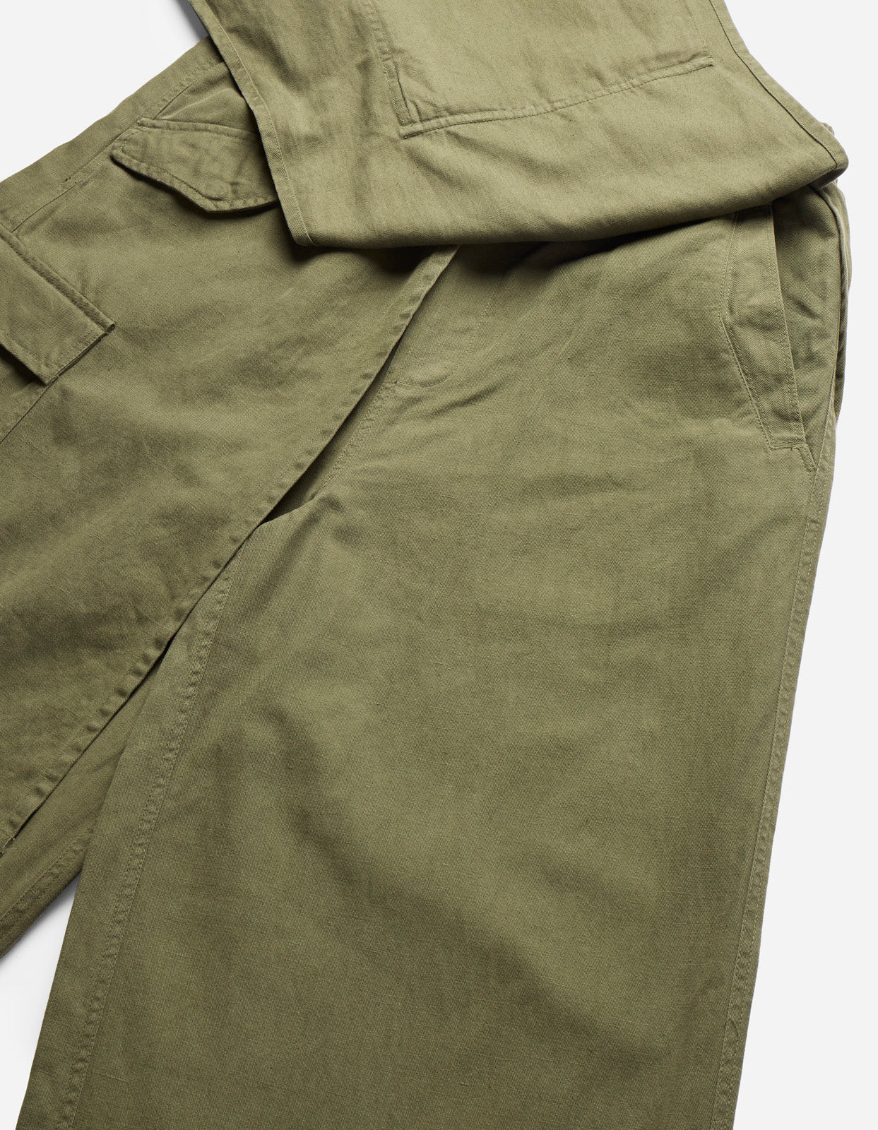 7398 WR Asym Cargo Hakama Pants Olive OG-107F