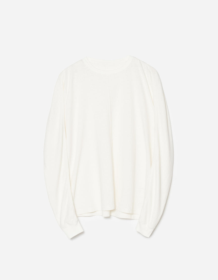 5245 Hemp Cross Oversized L/S T-Shirt White