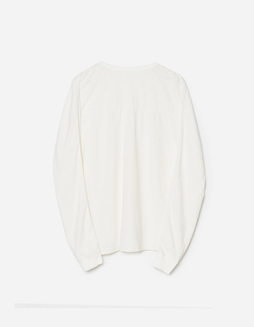 5245 Hemp Cross Oversized L/S T-Shirt White