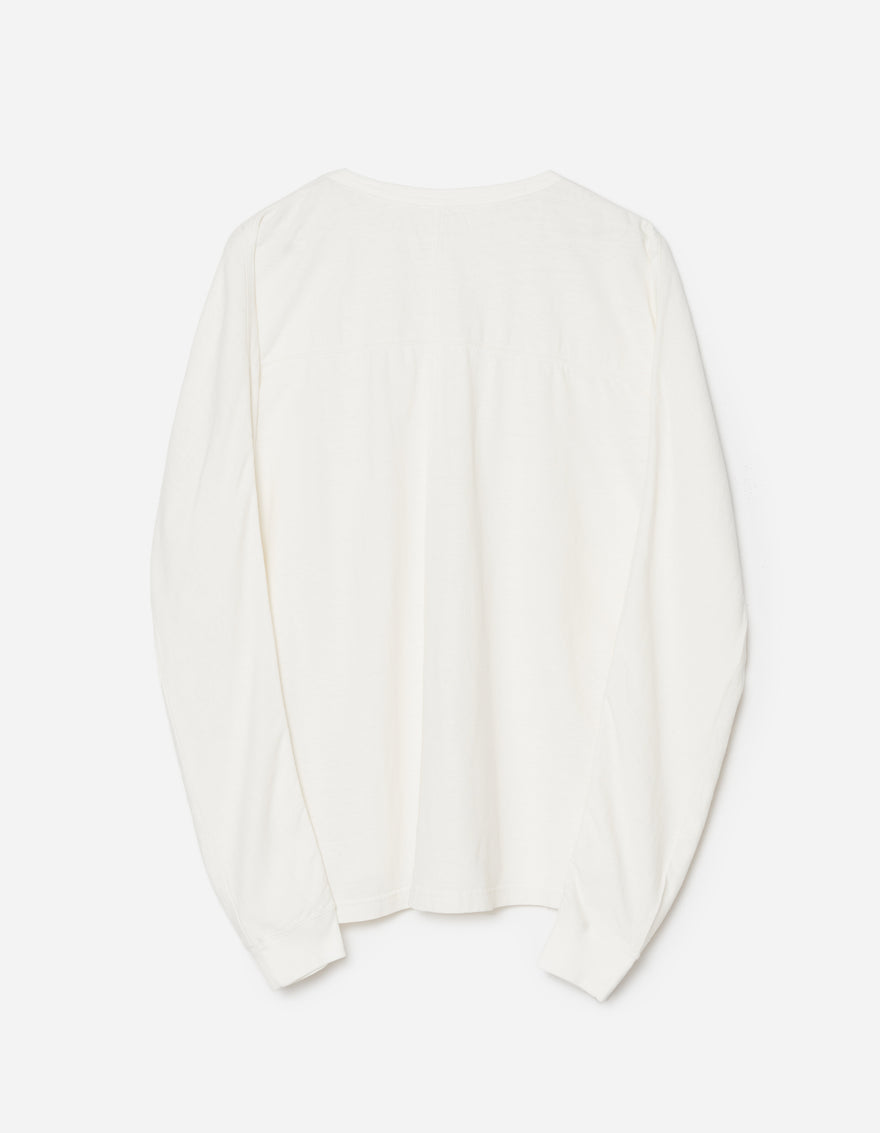 5245 Hemp Cross Oversized L/S T-Shirt White