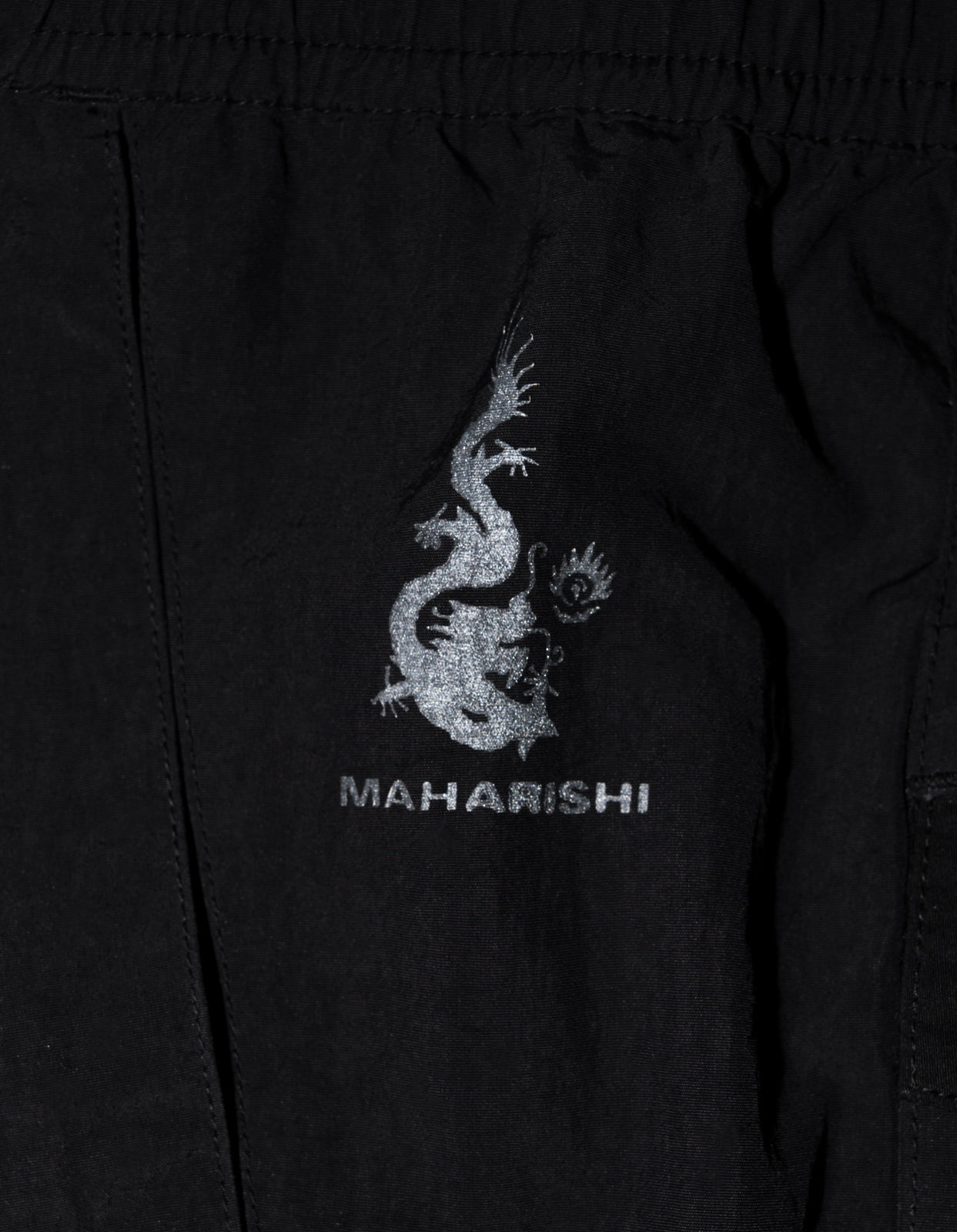 5282 Veg Dyed Asym Cargo Track Pants Black