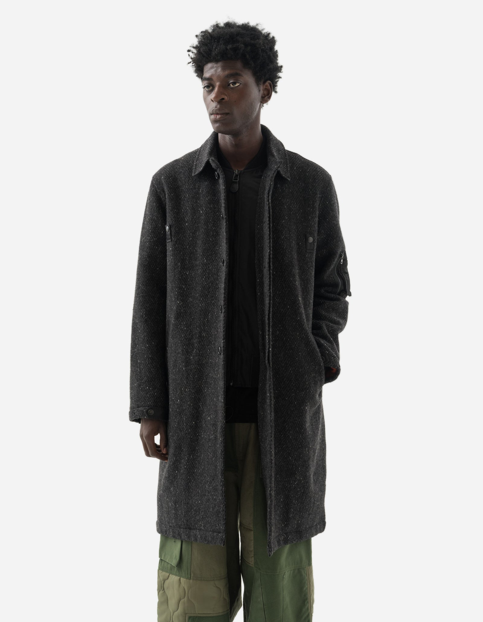 5333 Wool MA Mac Coat Black