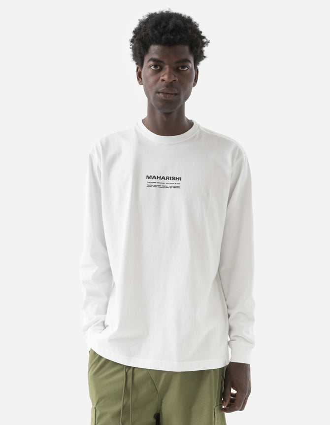 1350 MILTYPE Map L/S T-Shirt White