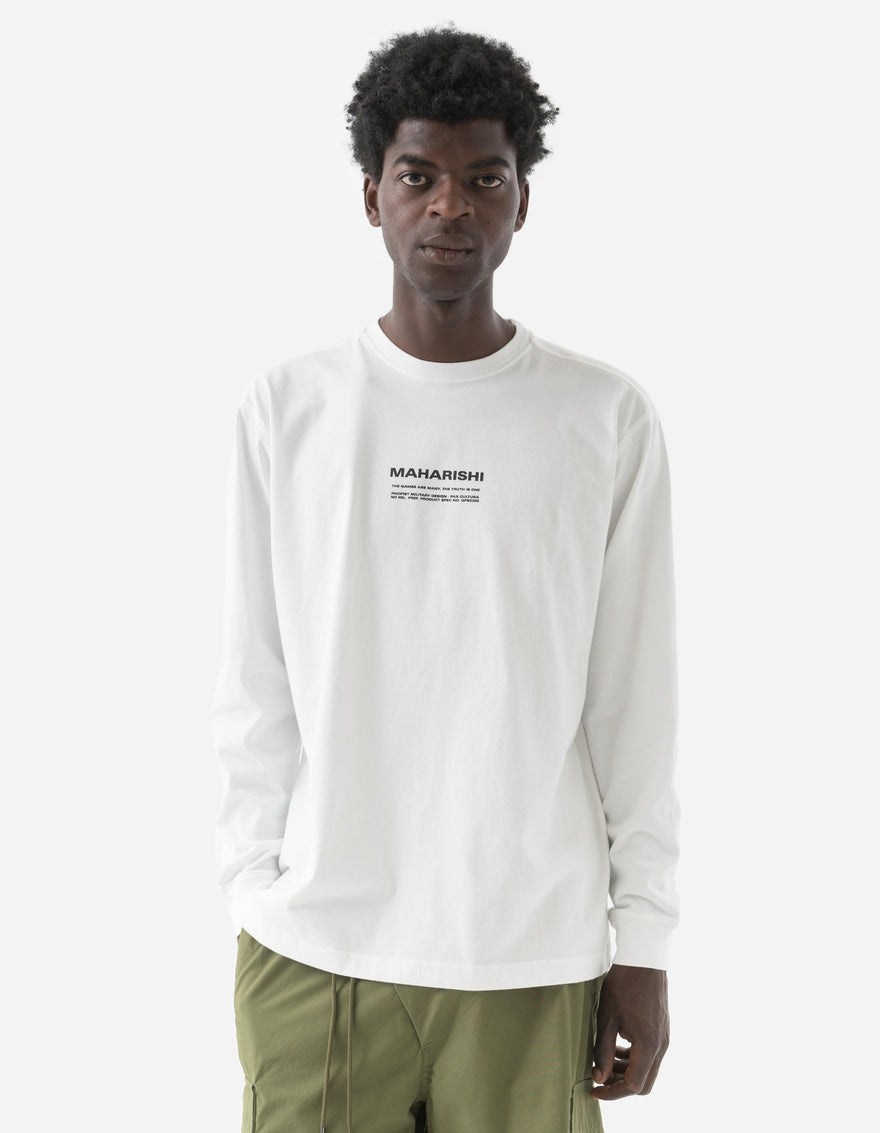 1350 MILTYPE Map L/S T-Shirt White