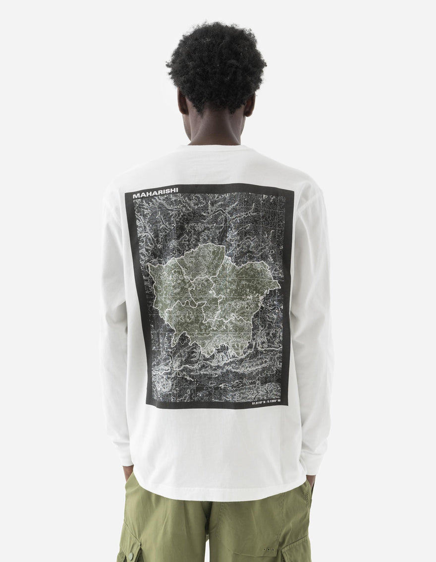 1350 MILTYPE Map L/S T-Shirt White