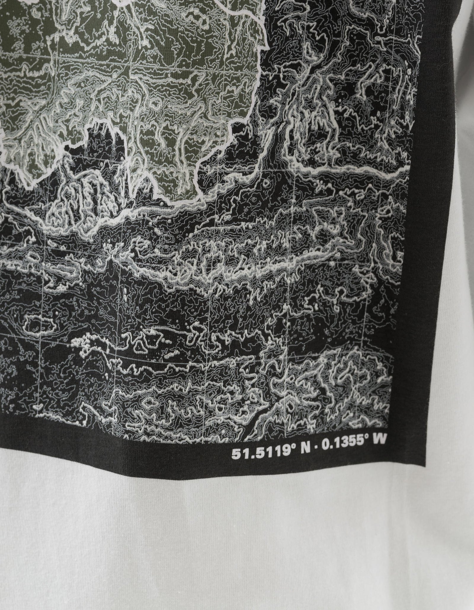 1350 MILTYPE Map L/S T-Shirt White