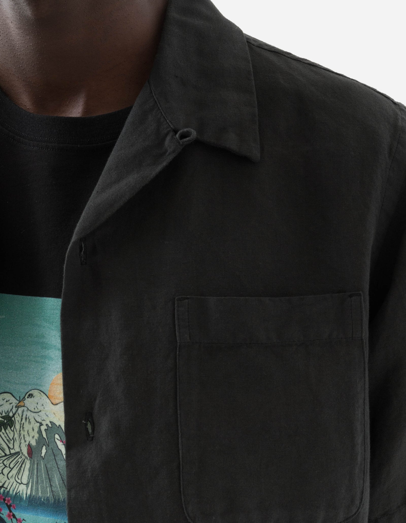 5211 Hemp Camp Collar Shirt Black