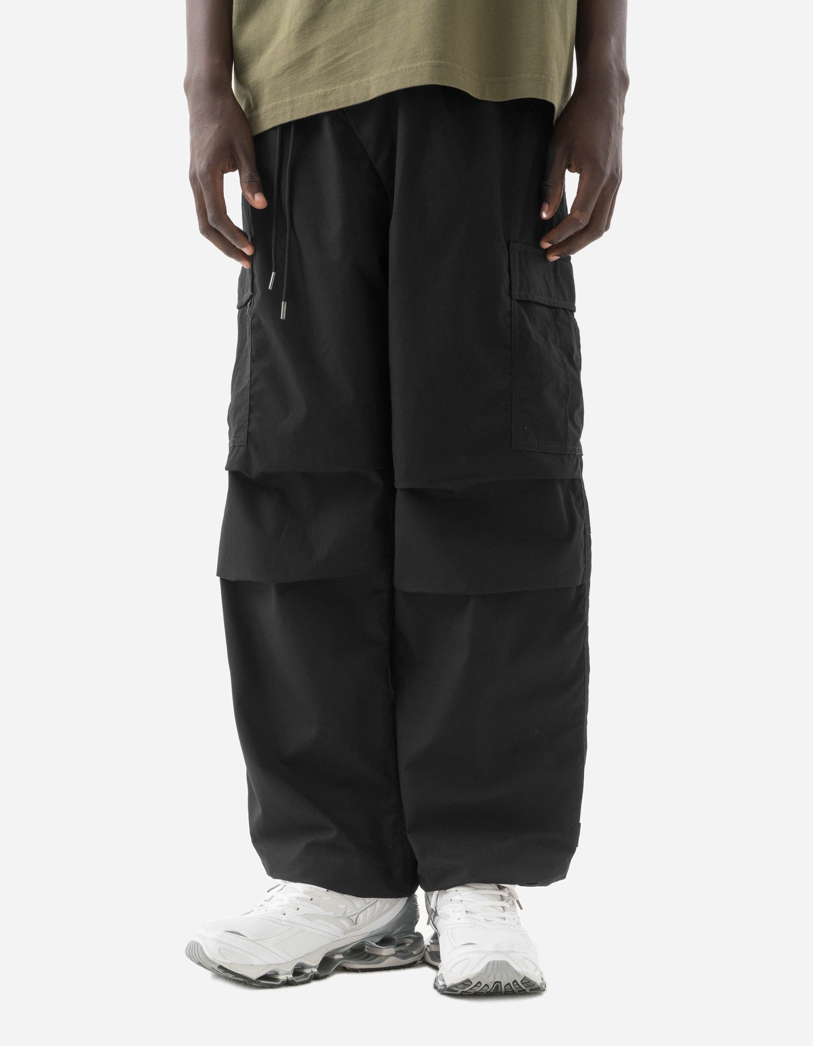 5307 Asym Cargo Track Pants Black - Main Image
