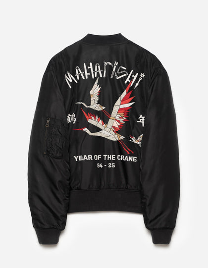 6224 Year of the Crane MA1 Jacket Black