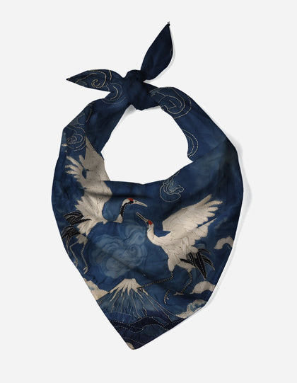 6246 Boro Crane Bandana Indigo