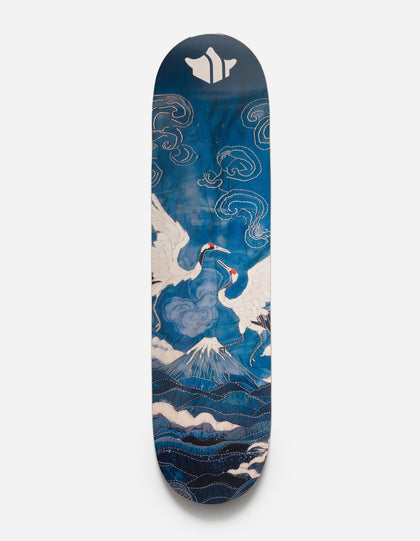 1588 Sashiko Crane Skate Deck Multi