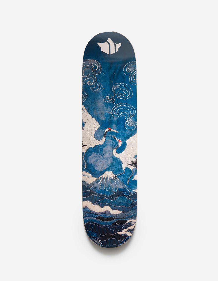 1588 Sashiko Crane Skate Deck Multi
