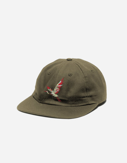 1589 Year of the Crane 6 panel Cap Olive