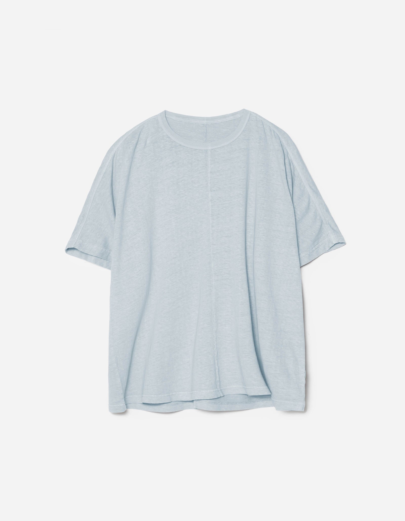 5234 Hemp Cross Loose S/S T-Shirt Ice Blue