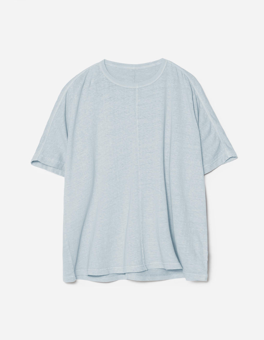 5234 Hemp Cross Loose T-Shirt Ice Blue