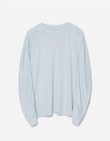 5245 Hemp Cross Loose L/S T-Shirt Ice Blue