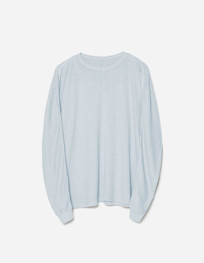 5245 Hemp Cross Loose L/S T-Shirt Ice Blue