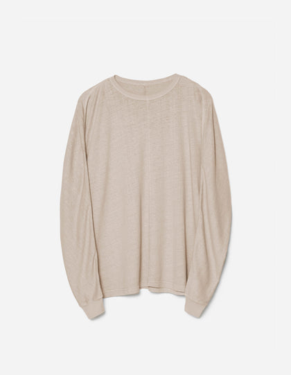 5245 Hemp Cross Loose L/S T-Shirt Taupe