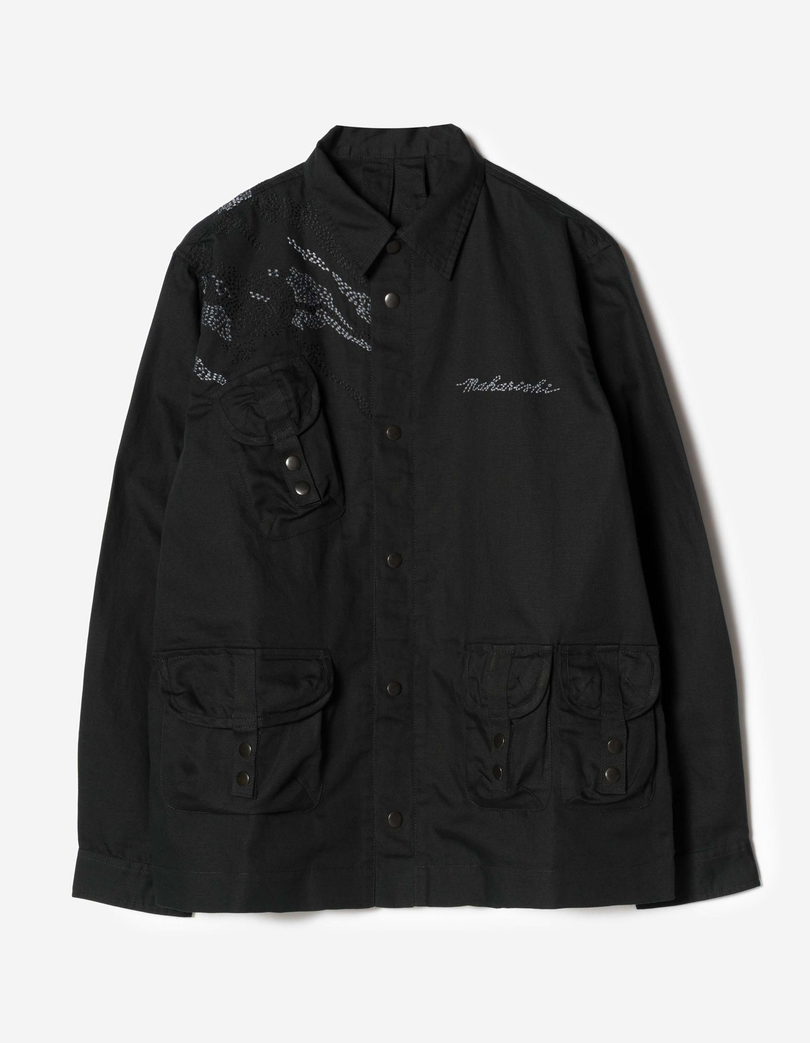 6232 M.A.L.I.C.E. Embroidered Utility Shirt Black