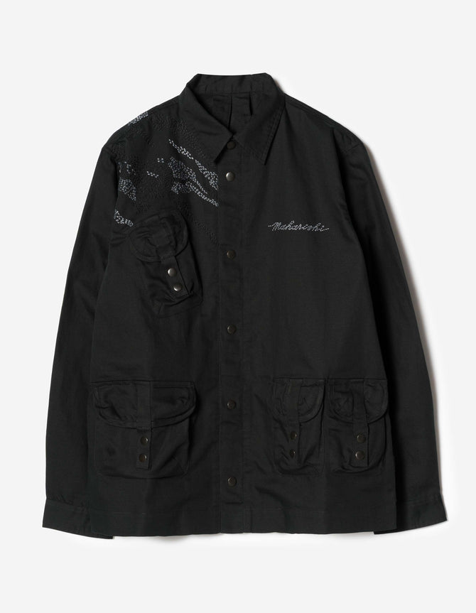 6232 M.A.L.I.C.E. Embroidered Utility Shirt Black