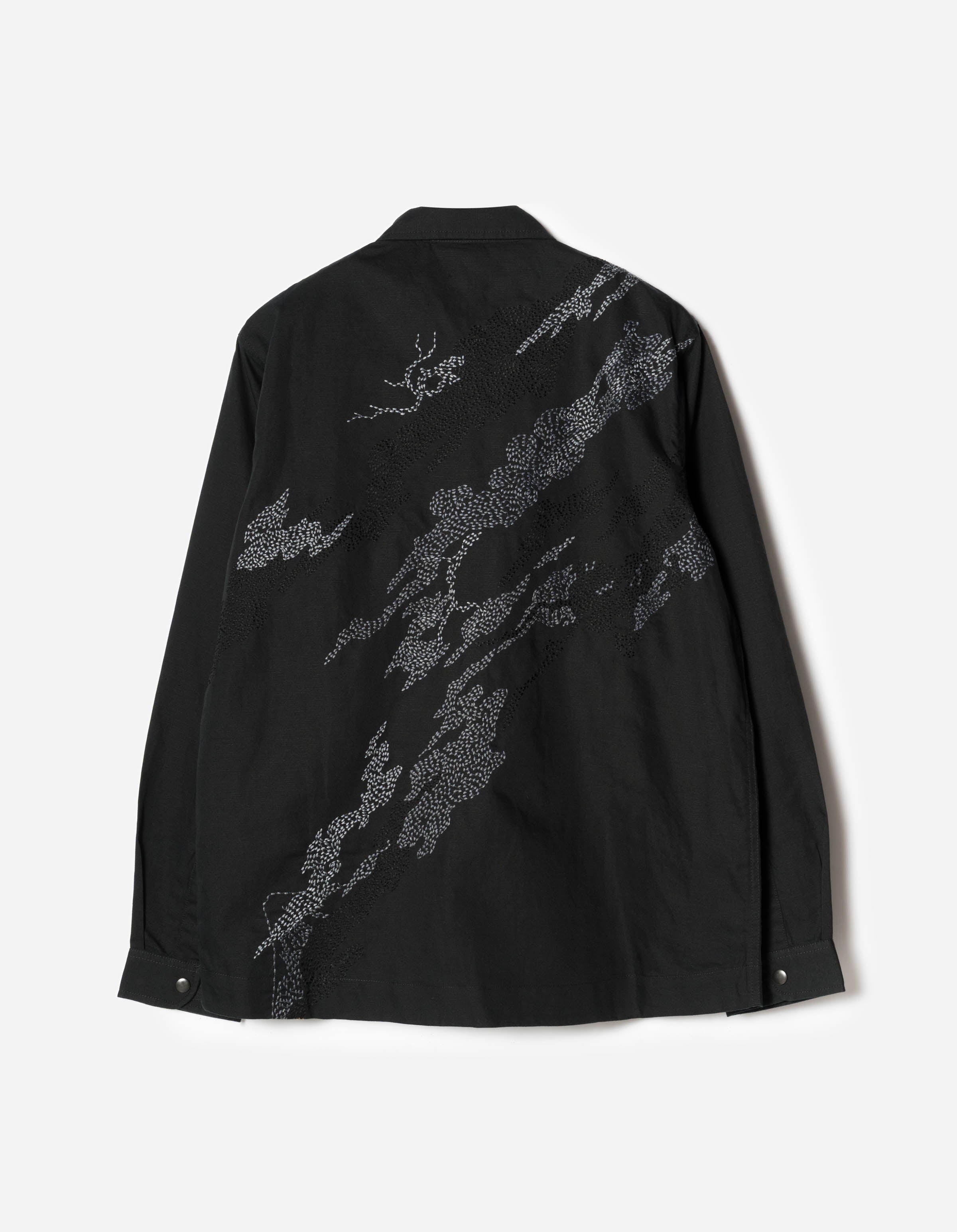 6232 M.A.L.I.C.E. Embroidered Utility Shirt Black – Maharishi