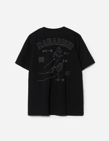 1582 Maha-Paizhi Sashiko S/S T-Shirt Black