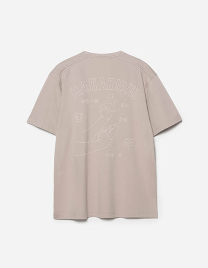 1582 Maha-Paizhi Sashiko S/S T-Shirt Taupe