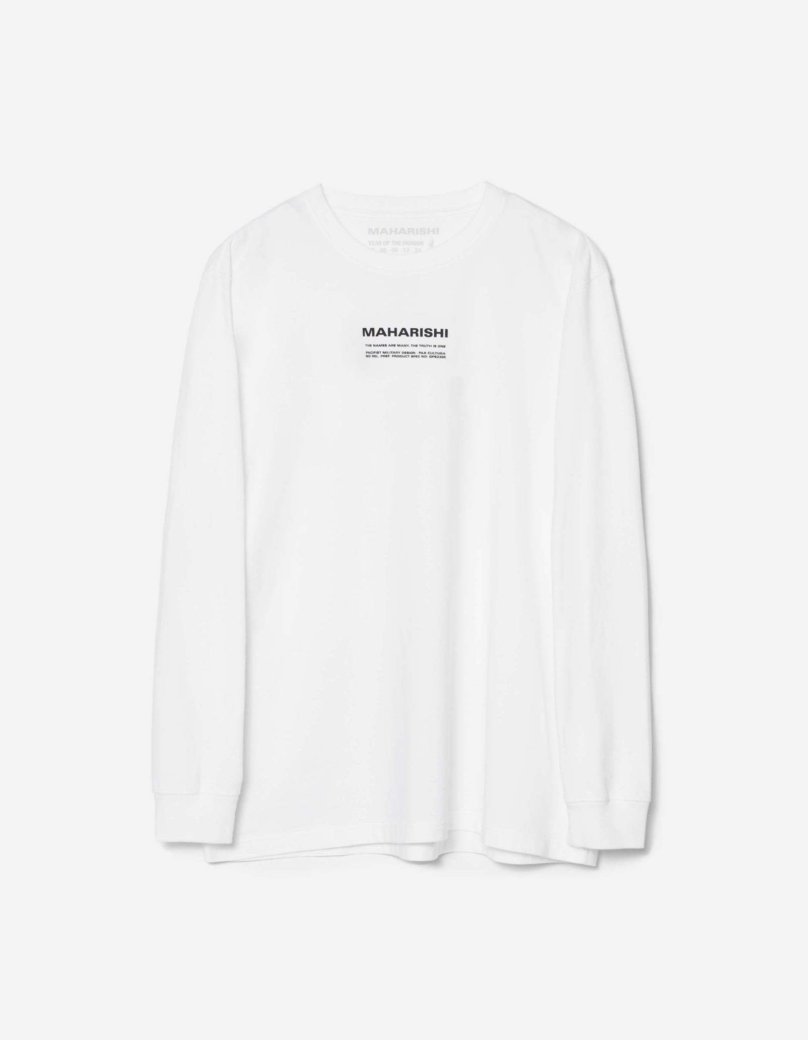 1584 Maha Cranes L/S T-Shirt White