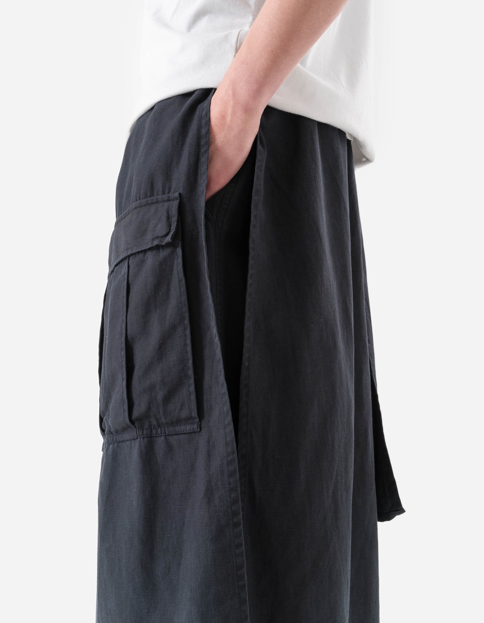 4588 Asym Cargo Hakama Pants Navy