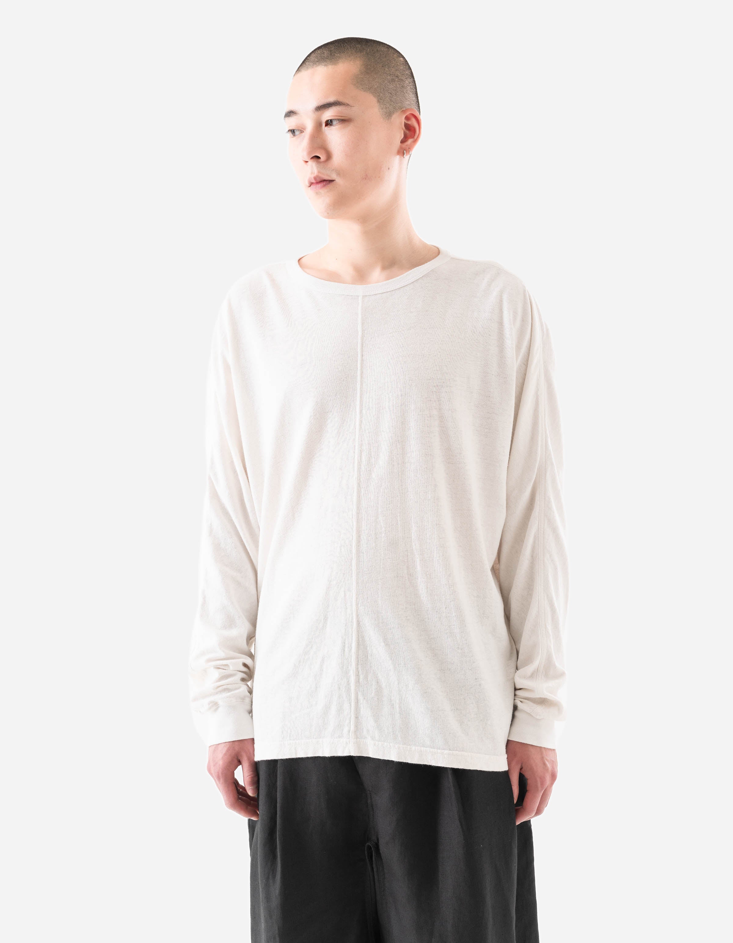 5245 Hemp Cross Oversized L/S T-Shirt White – Maharishi