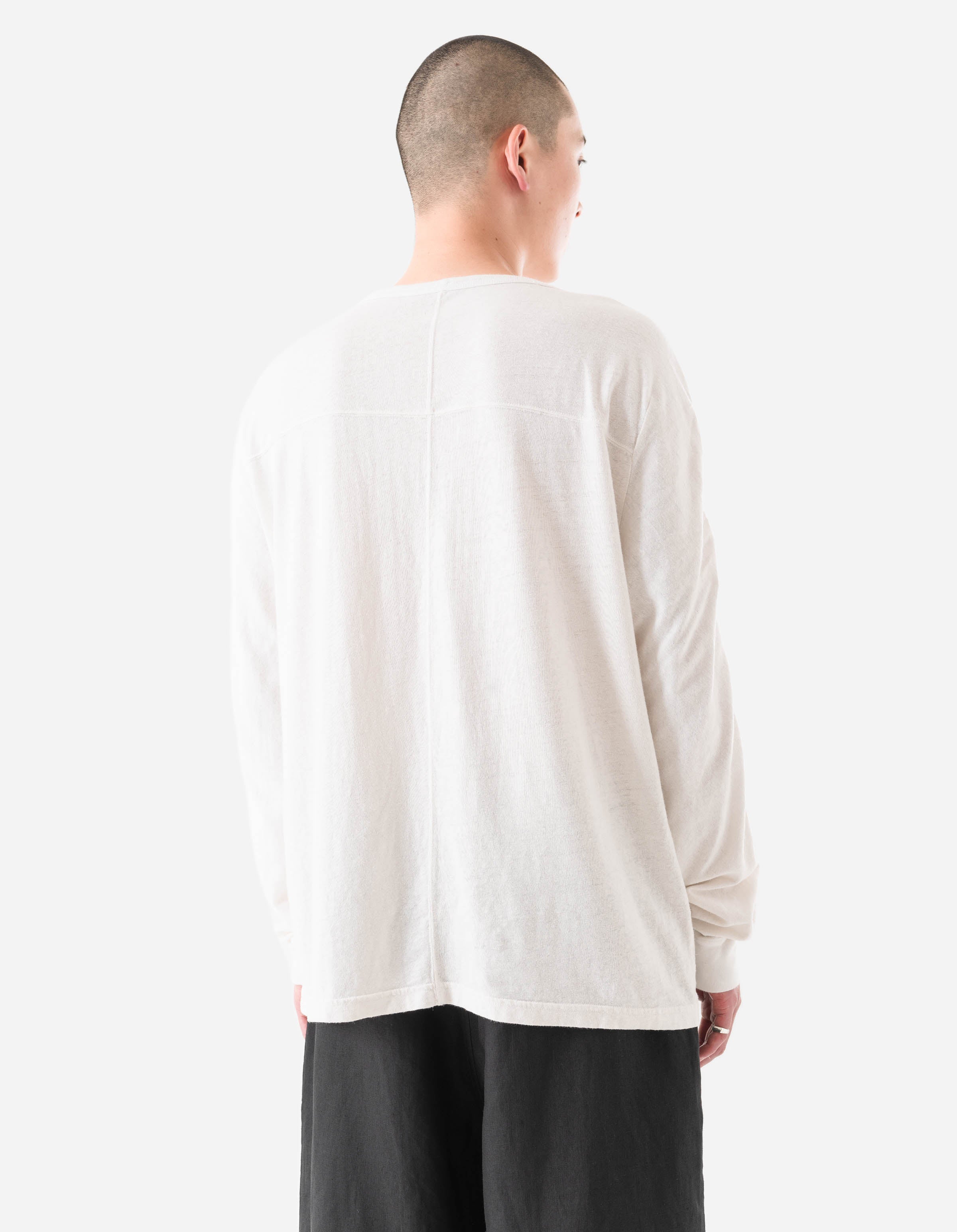 5245 Hemp Cross Oversized L/S T-Shirt White – Maharishi
