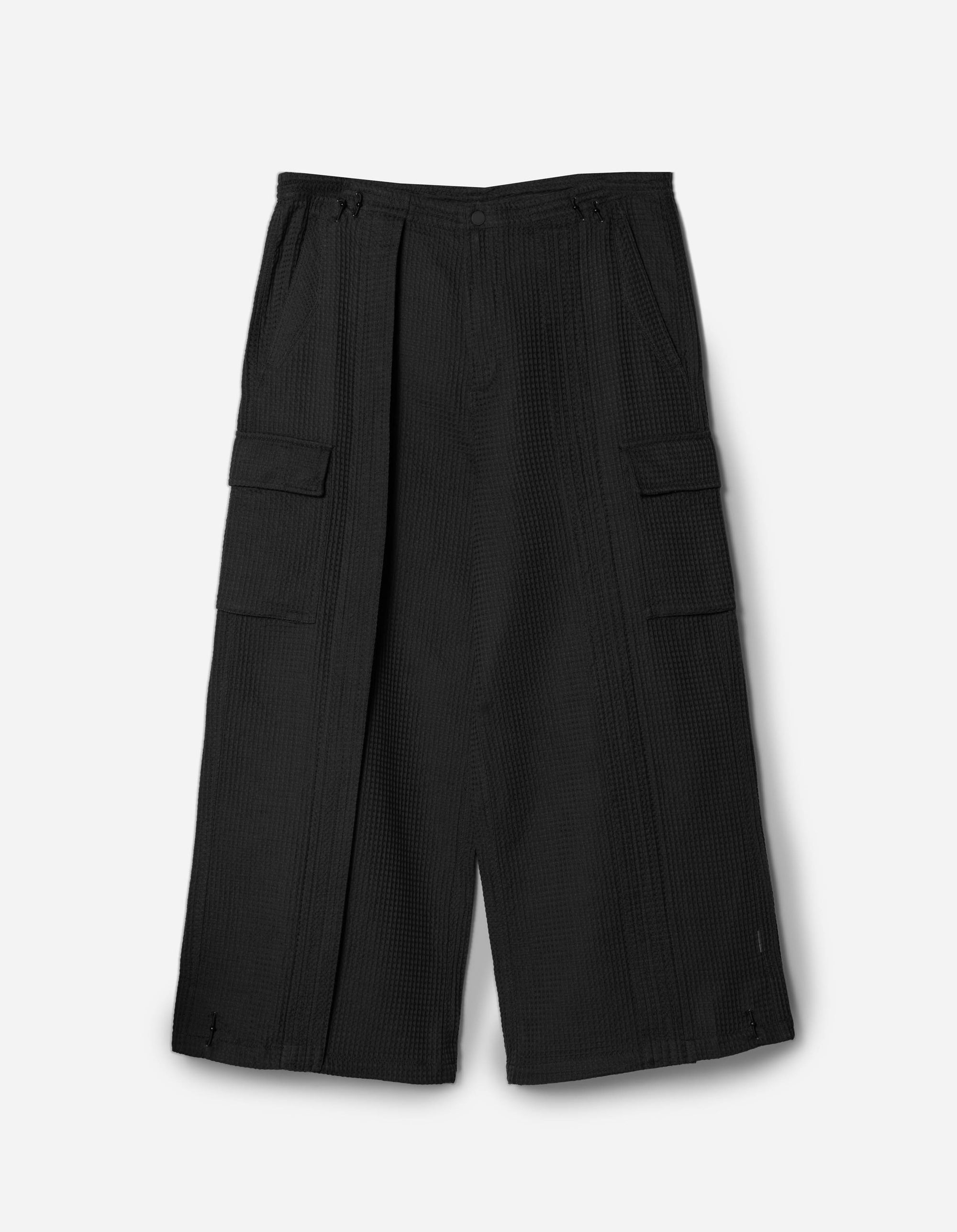 6203 Waffle Hakama Pants Black