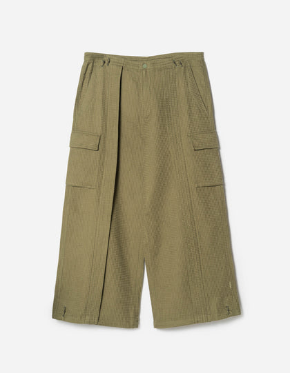 6203 Waffle Hakama Pants Olive