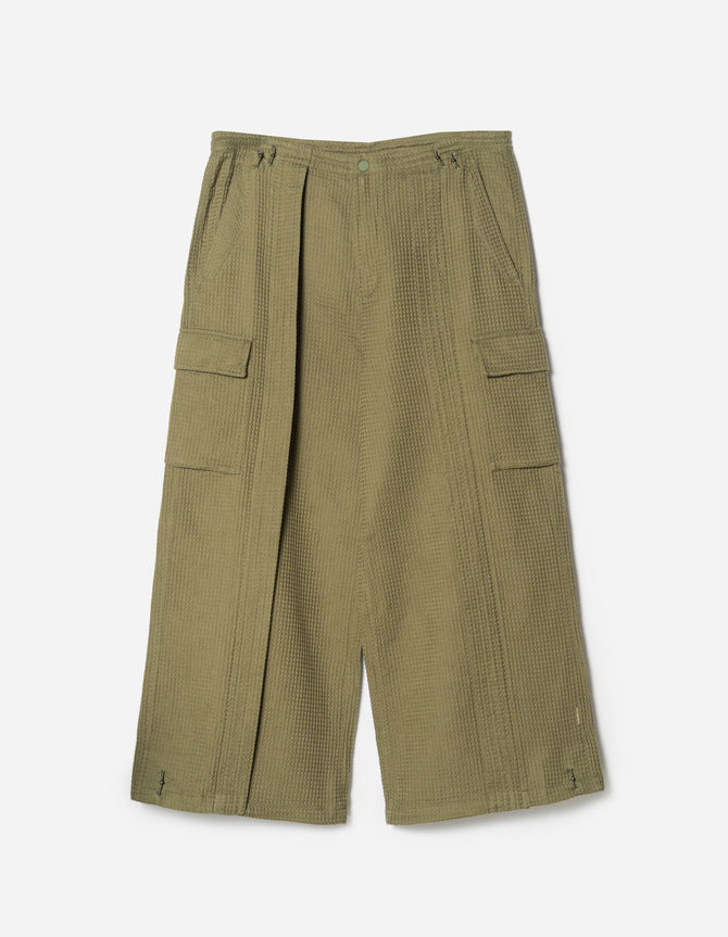 6203 Waffle Hakama Pants Olive