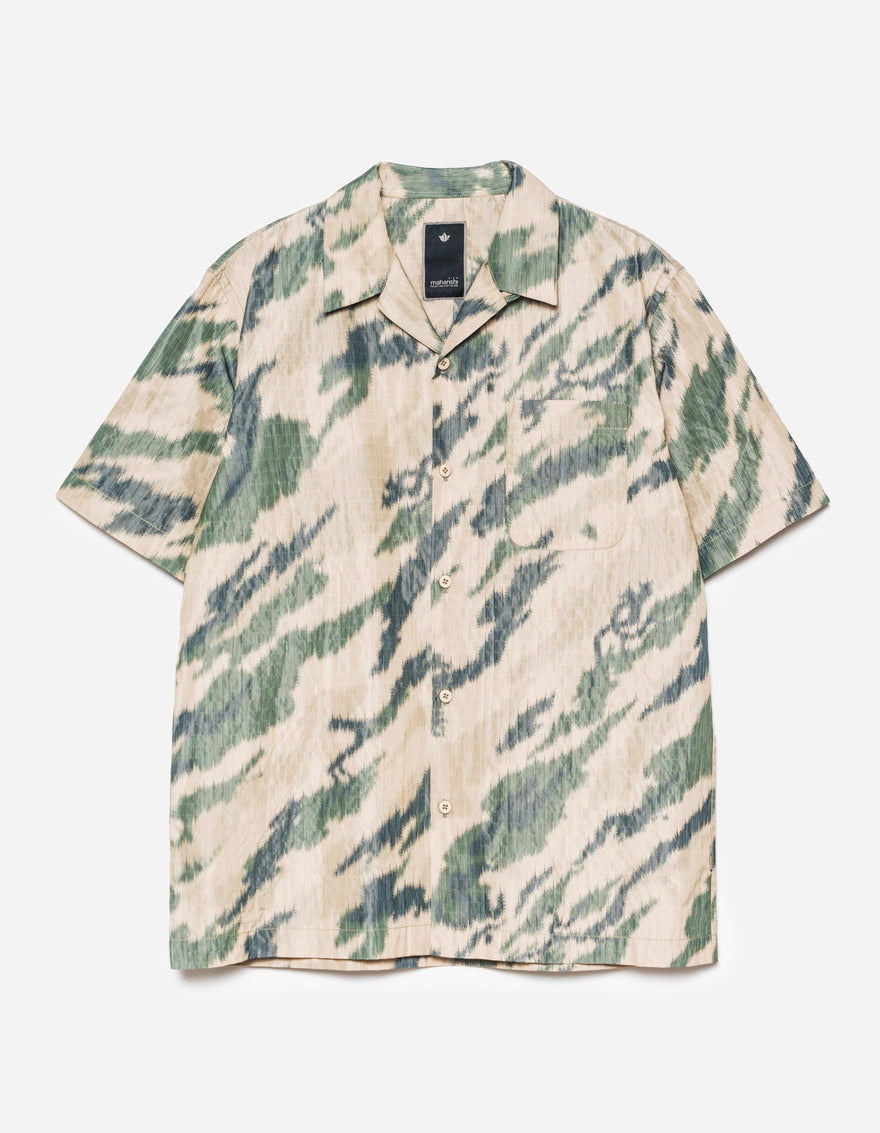 6213 Bonsai Camo Camp Collar Shirt Woodland
