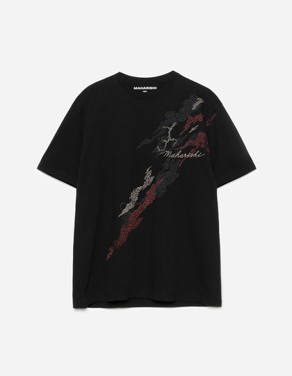 6217 Sashiko Bonsai S/S T-Shirt Black