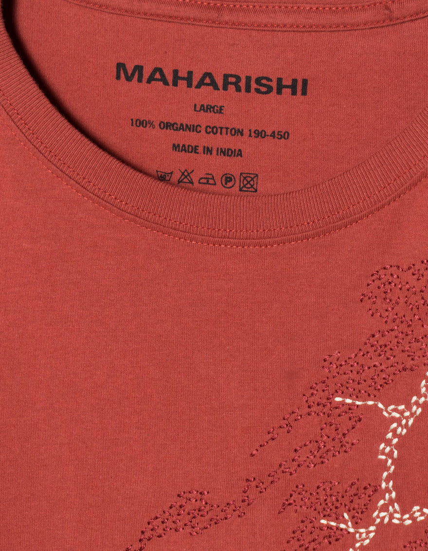 6217 Sashiko Bonsai T-Shirt Redwood