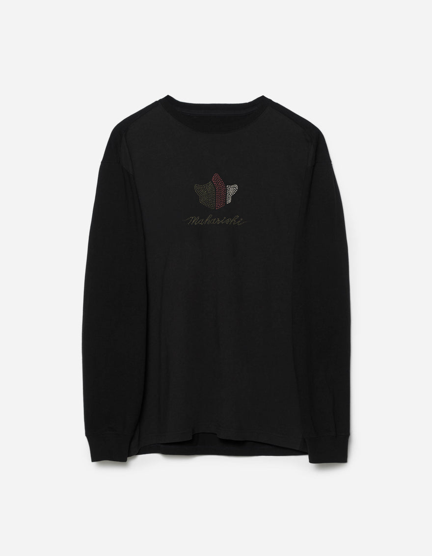 6221 Rice Stich Temple L/S T-Shirt Black