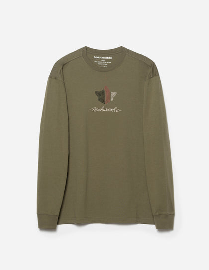 6221 Rice Stich Temple L/S T-Shirt Olive OG-107F