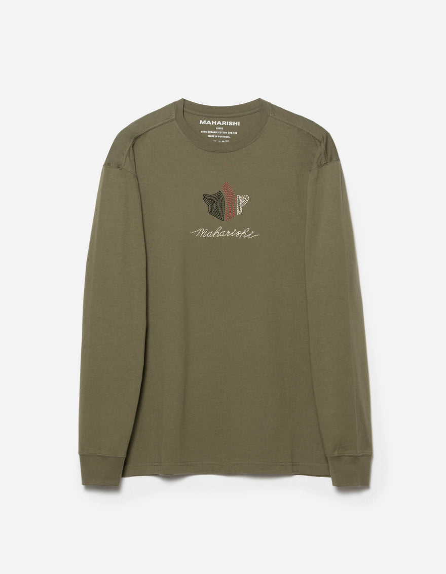 6221 Rice Stich Temple L/S T-Shirt Olive OG-107F