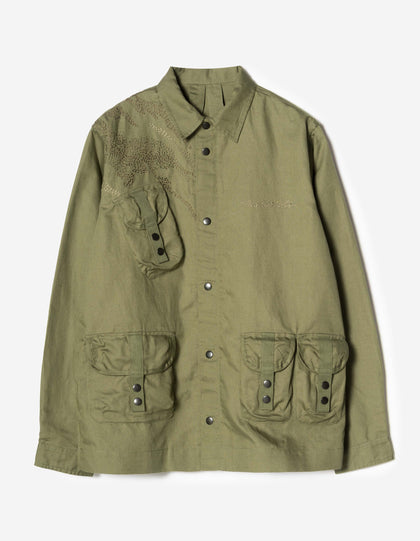 6232 M.A.L.I.C.E. Embroidered Utility Shirt Olive