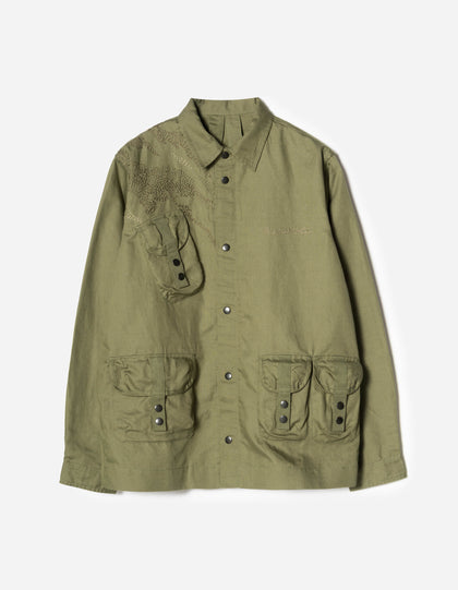 6232 M.A.L.I.C.E. Embroidered Utility Shirt Olive