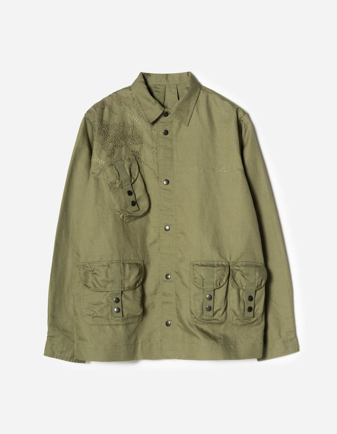 6232 M.A.L.I.C.E. Embroidered Utility Shirt Olive