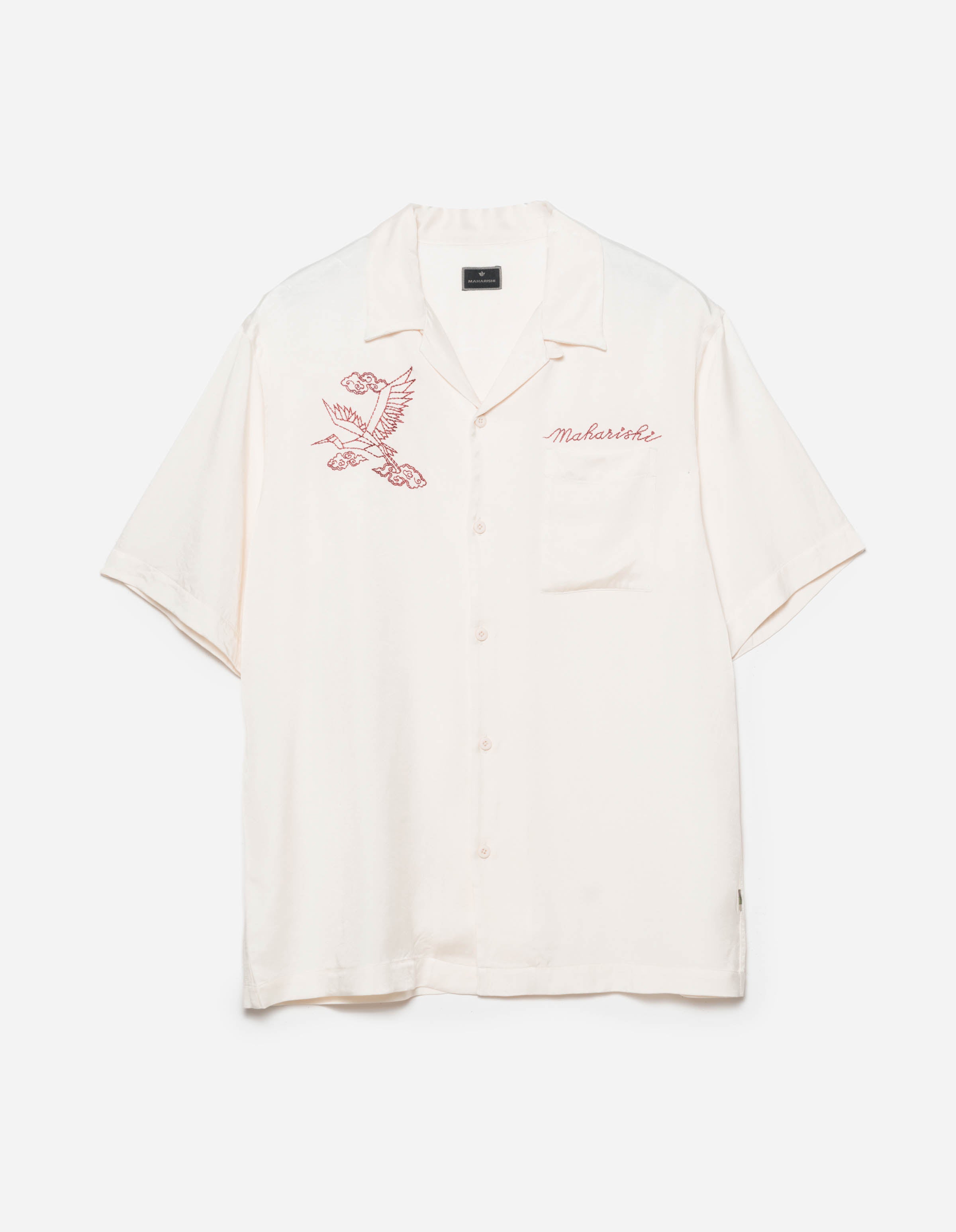 断*ღ様 mame Crane Pattern Jacquard Shirt n mame Crane Pattern Jacquard Shirt - ecru 断*ღ様 mame Crane