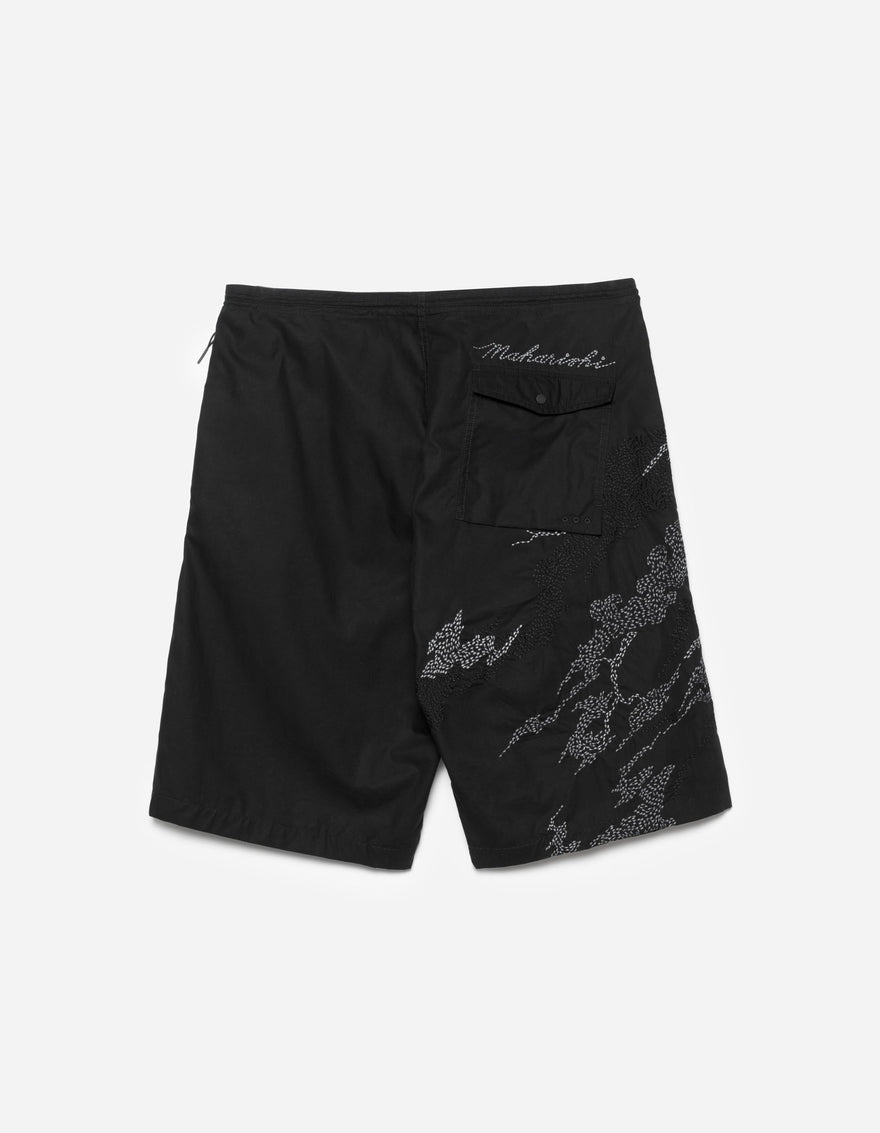 6238 Sashiko Bonsai Snoshorts Black