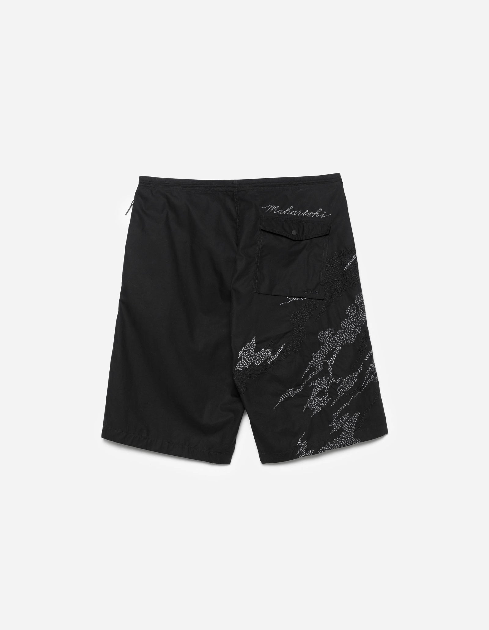 6238 Sashiko Bonsai Snoshorts Black