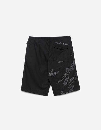 6238 Sashiko Bonsai Snoshorts Black