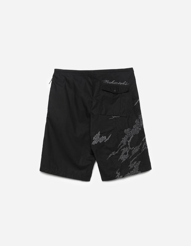 6238 Sashiko Bonsai Snoshorts Black